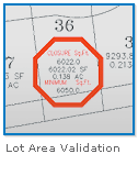 lot area validation